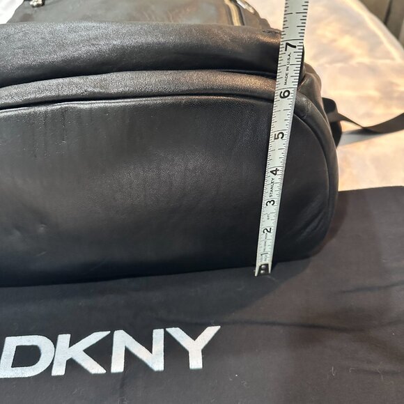 DKNY Black Sleek Soft Nappa Leather Backpack For Men or Women main image 5